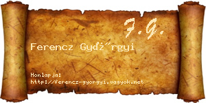 Ferencz Györgyi névjegykártya
