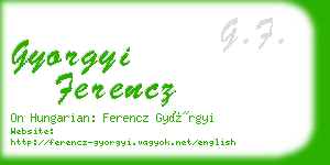 gyorgyi ferencz business card